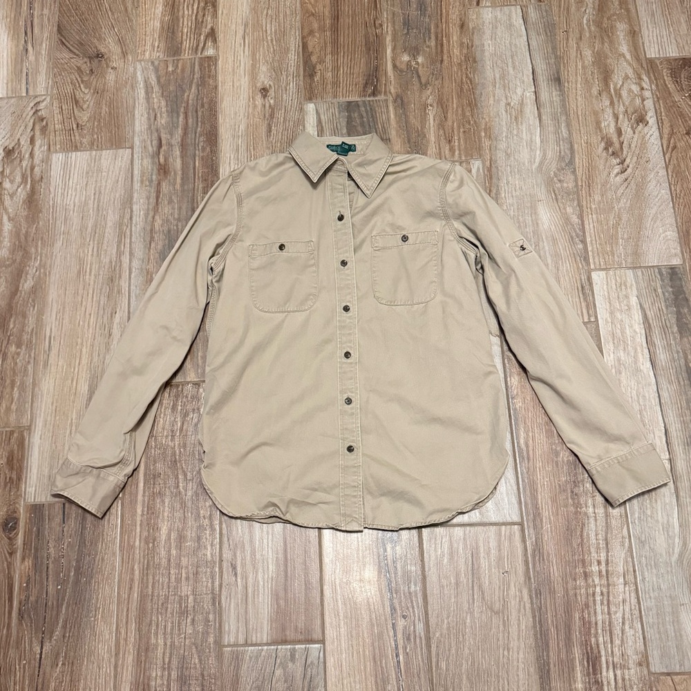 Lauren Ralph Lauren Cotton Long Sleeves Button Front Shirt